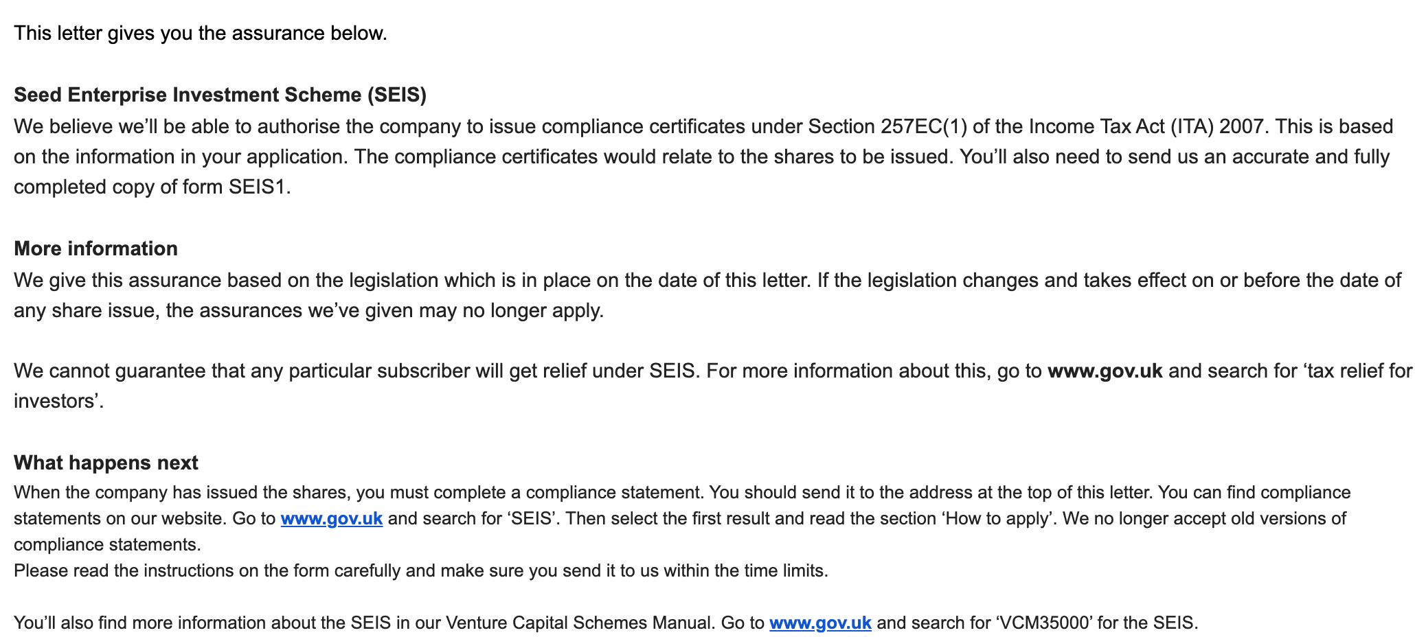 How to apply for SEIS or EIS HMRC Advance Assurance